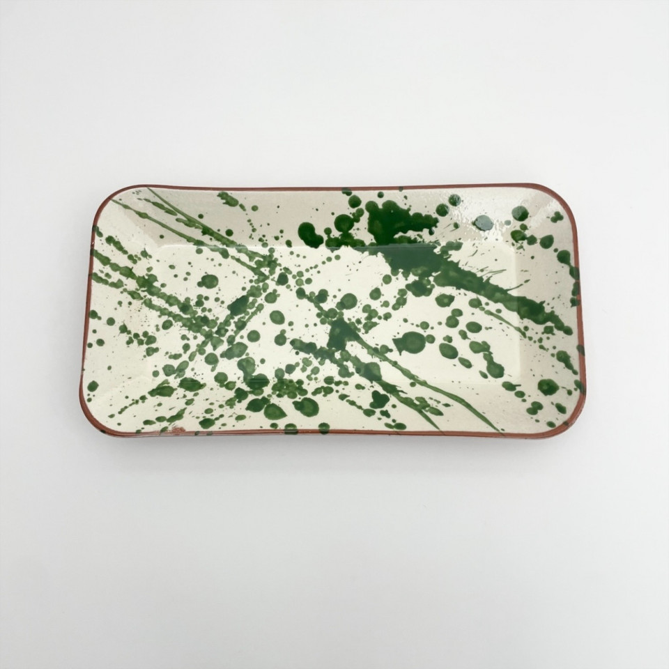 Plat Rectangle Taches Couleur Verte SPLASH