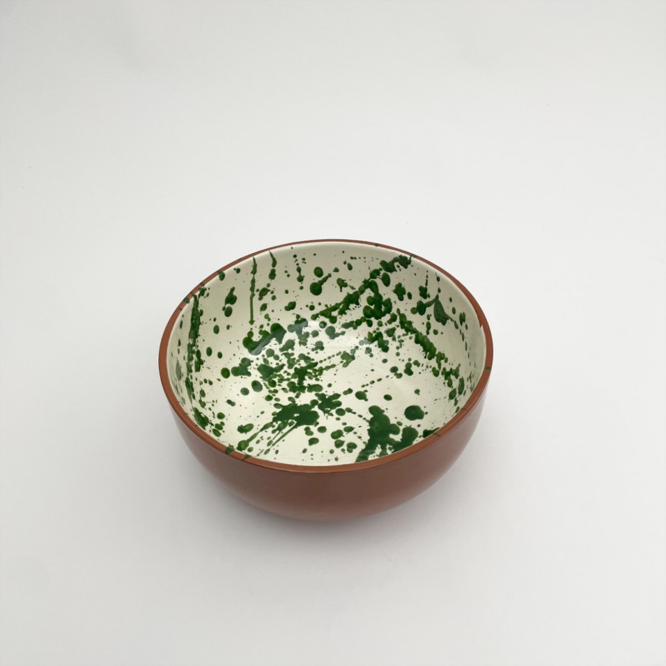 Saladier Rond Taches Couleur Verte SPLASH