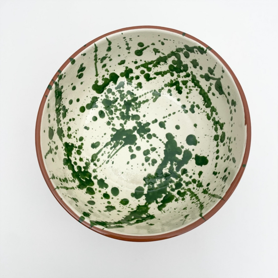 Saladier Rond Taches Couleur Verte SPLASH