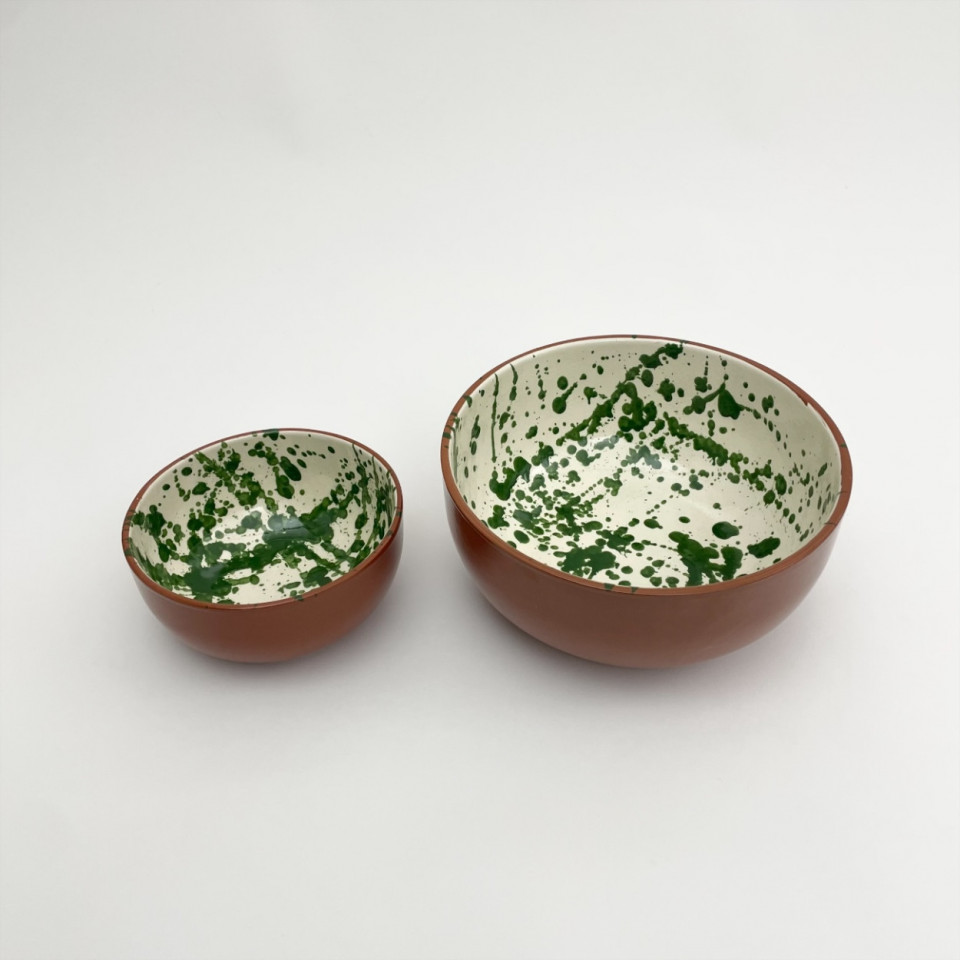 Saladier Rond Taches Couleur Verte SPLASH