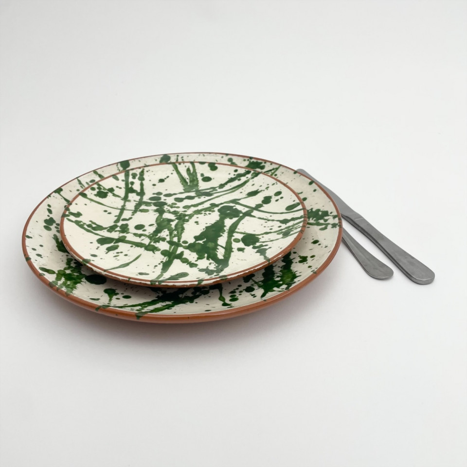 Assiette Taches Couleur Verte SPLASH