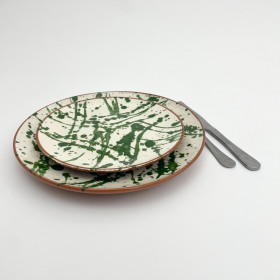 Assiette Taches Couleur Verte SPLASH