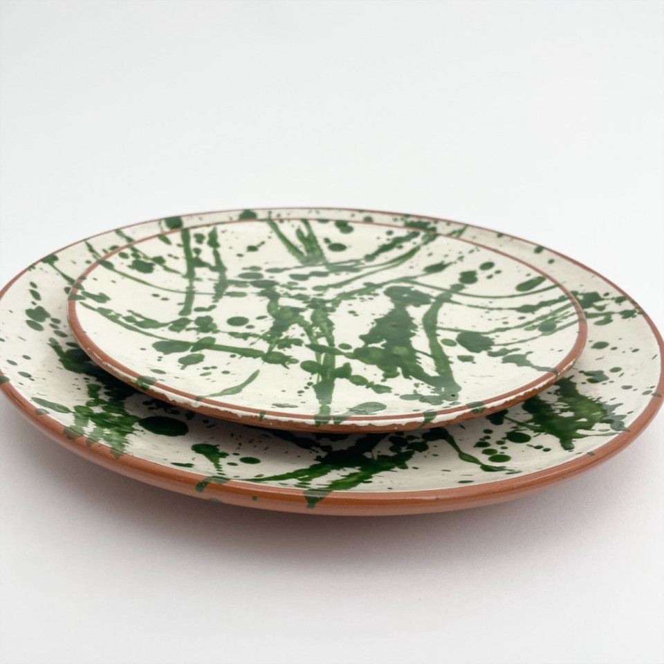 Assiette Taches Couleur Verte SPLASH