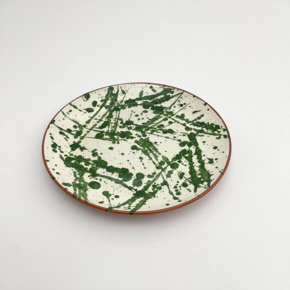 Assiette Taches Couleur Verte SPLASH