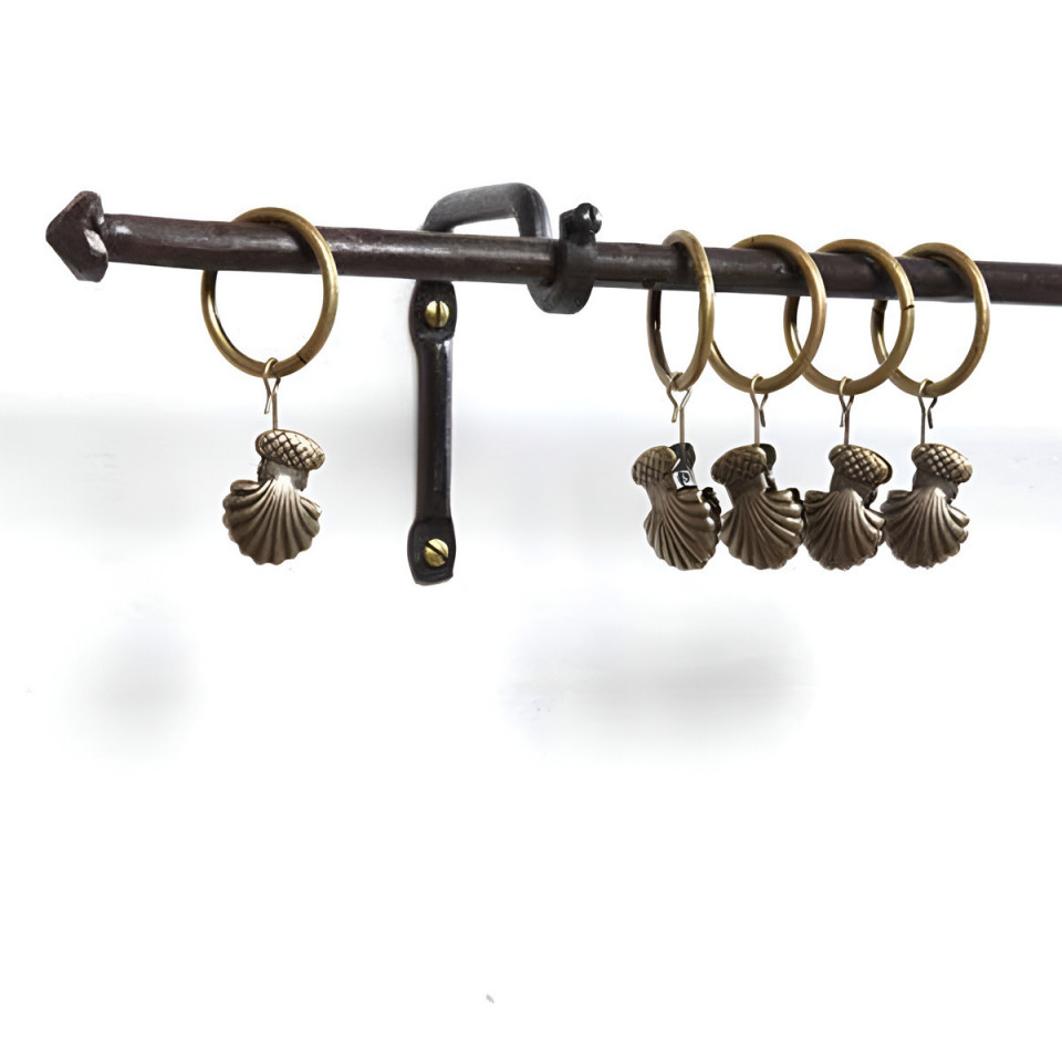 Lot de 5 Pinces Anneaux Coquillages 