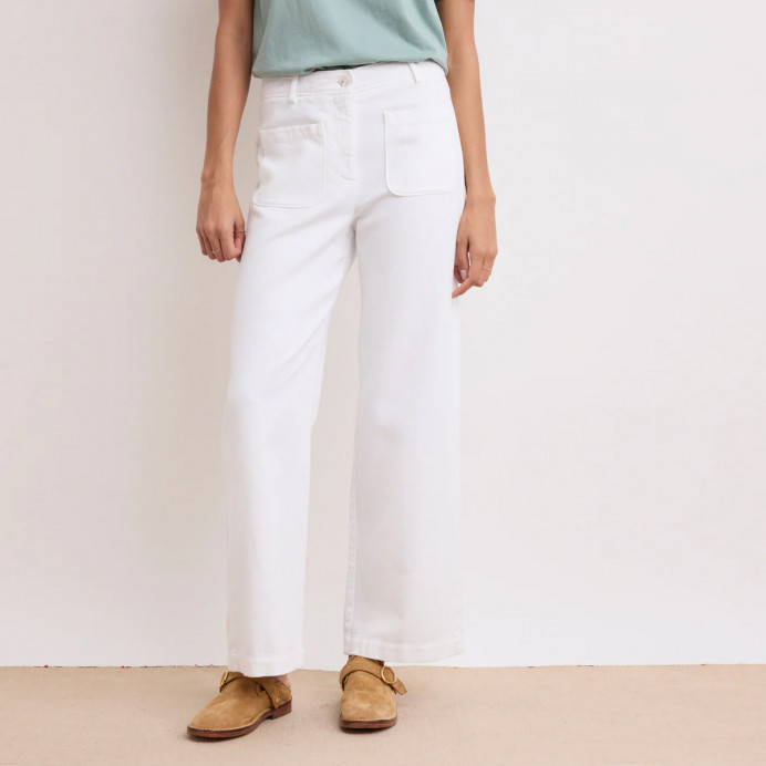 Pantalon en Toile Poches Plaquées POLI blanc - hartford