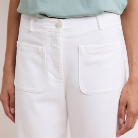 Pantalon en Toile Poches Plaquées POLI blanc - hartford