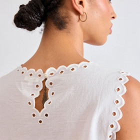 Top Sans Manche Broderie Anglaise HOLA ecru - Hartford