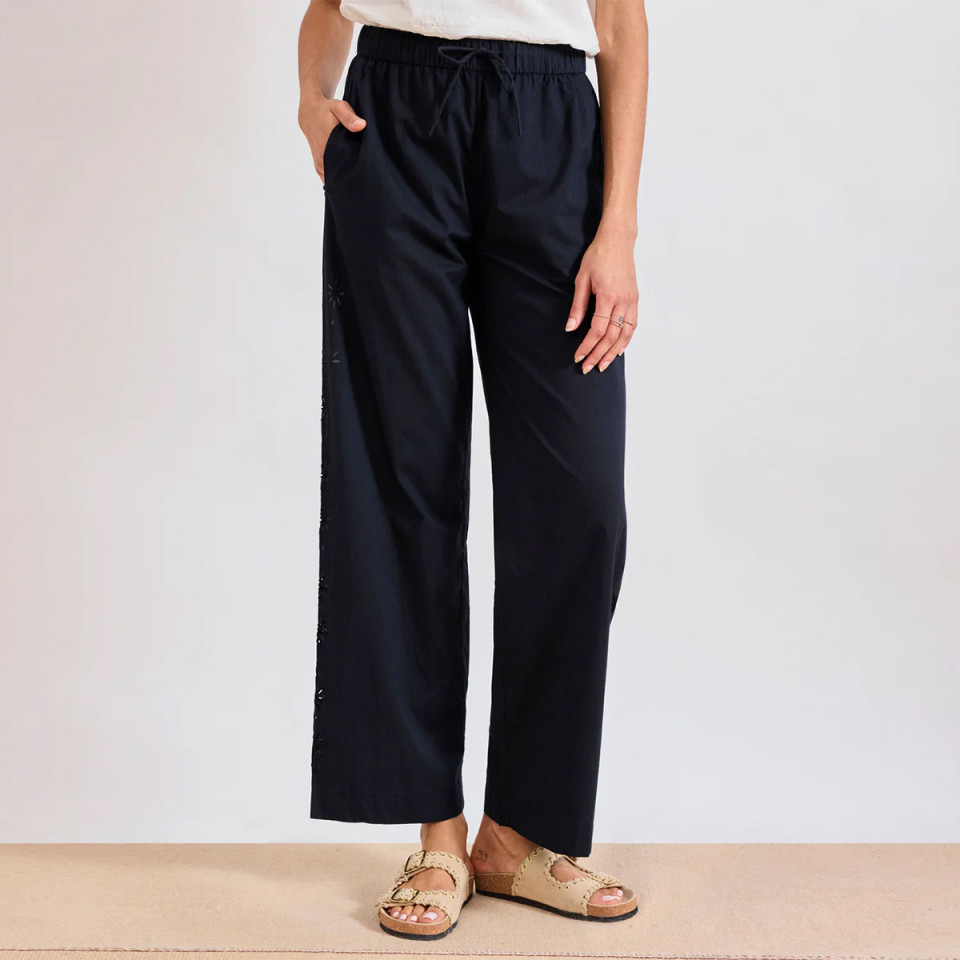Pantalon Côté Dentelle Anglaise PALMA noir - Hartford