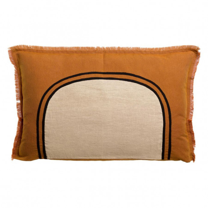 Coussin brodé bicolore Laly