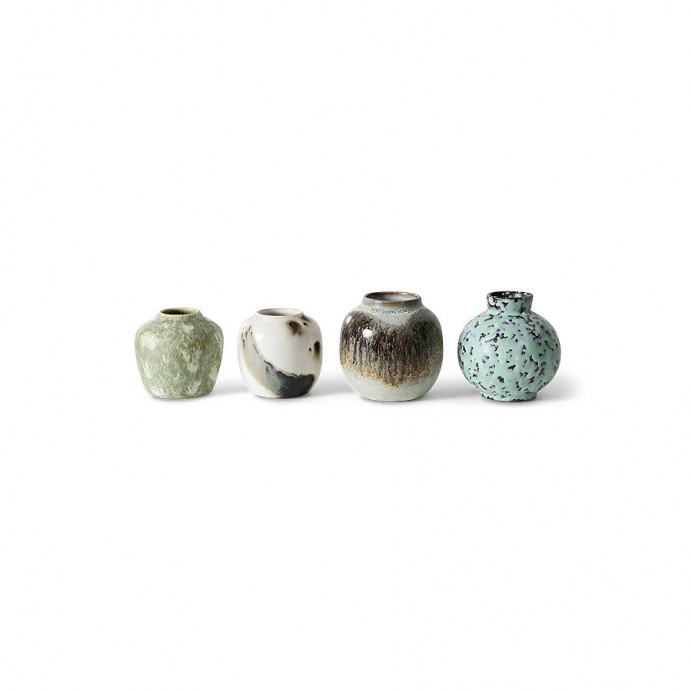 Set 4 Vases Céramique 70s Canyon