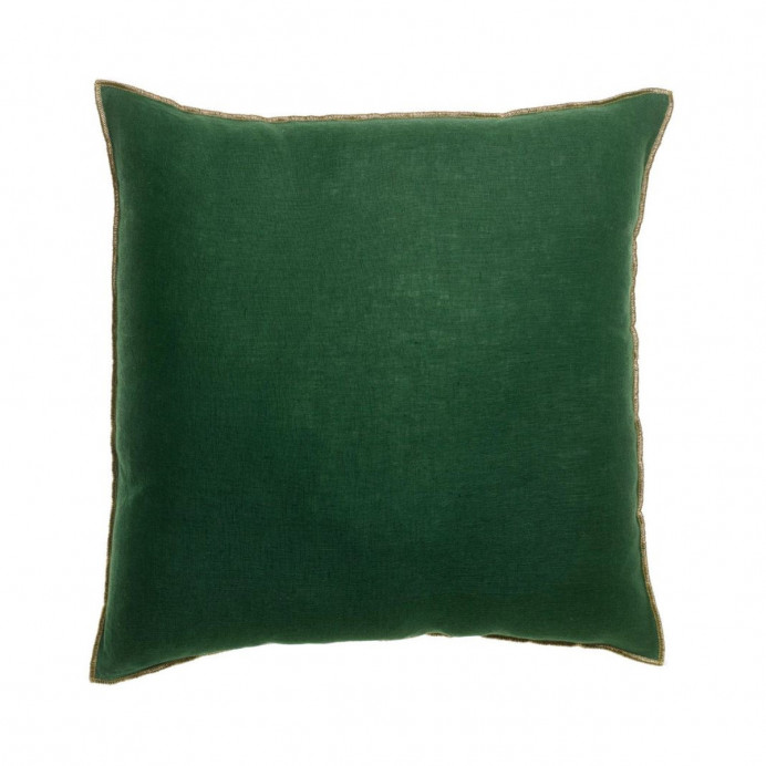 Coussin lin point bourdon Céleste - Vivaraise | Impression Lin
