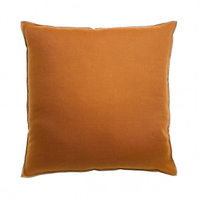 Coussin lin point bourdon Céleste - Vivaraise | Impression Lin