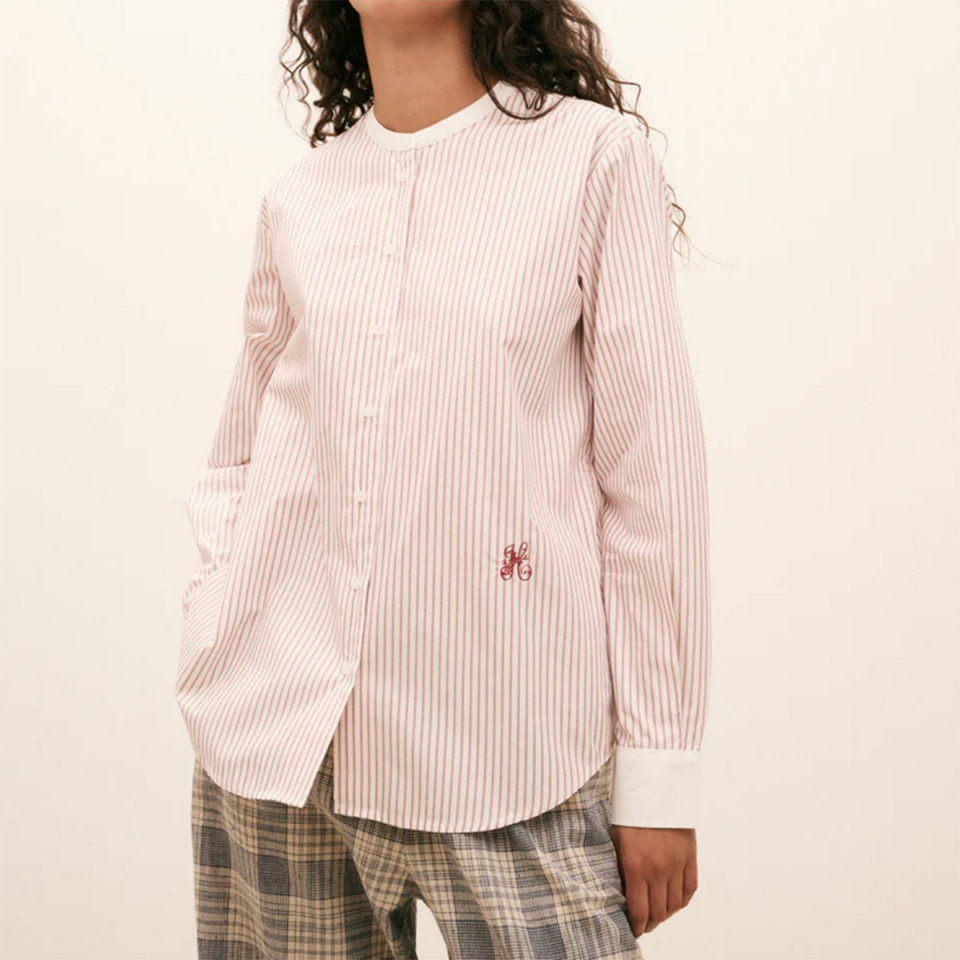 Chemise Col Rond Saskia - hod paris -  carmin