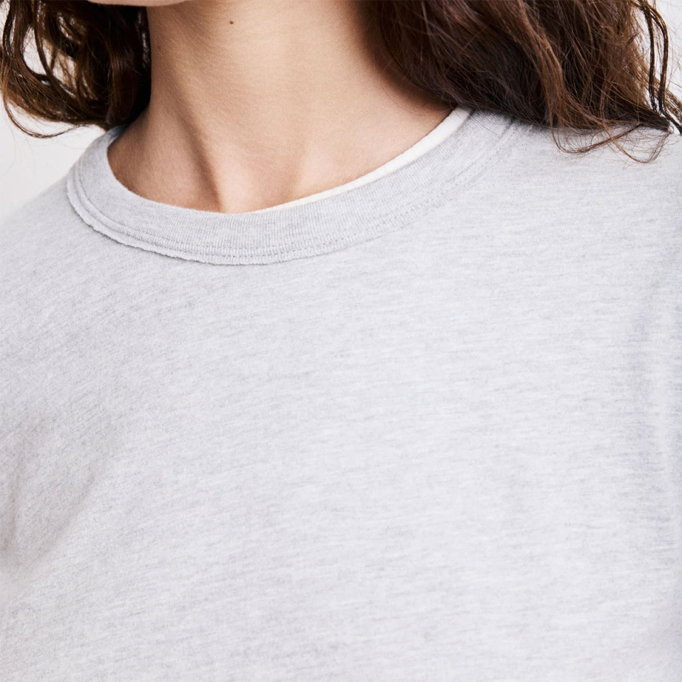 Tee shirt Col Rond TARMAC -hartford - Gris Chiné