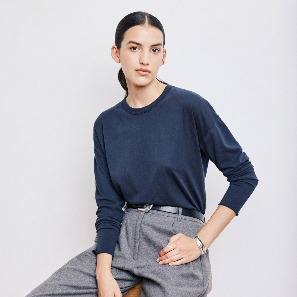 Tee shirt Col Rond TARMAC -hartford - Bleu nuit