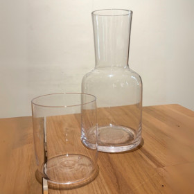 Verre + Carafe pour Table de Chevet
