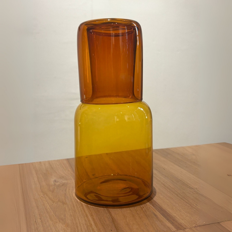 Verre + Carafe pour Table de Chevet