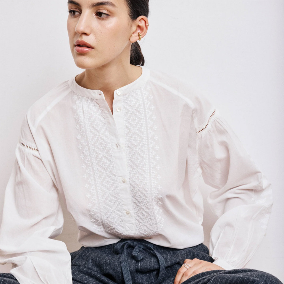 Blouse Col Rond CELESTE hartford ecru