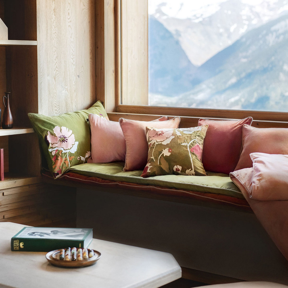 Housse de Coussin en Velours et Brodé BRISTOL