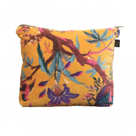 Trousse en Velours Imprimé Oiseaux BIRDY