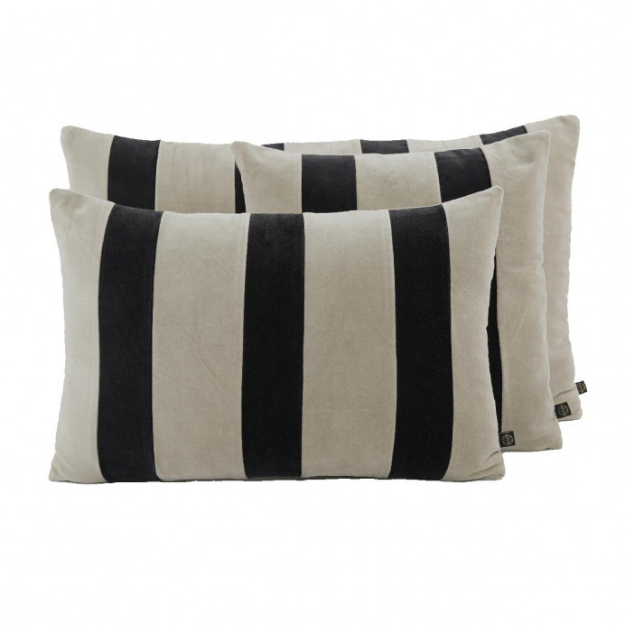 Housse de Coussin  Velours à Rayures RIO