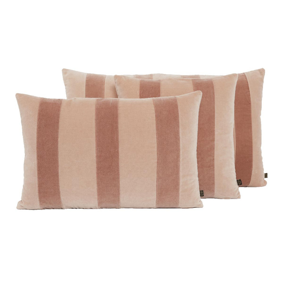 Housse de Coussin  Velours à Rayures RIO