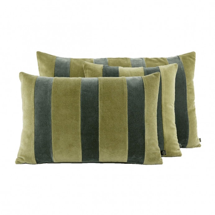 Housse de Coussin  Velours à Rayures RIO