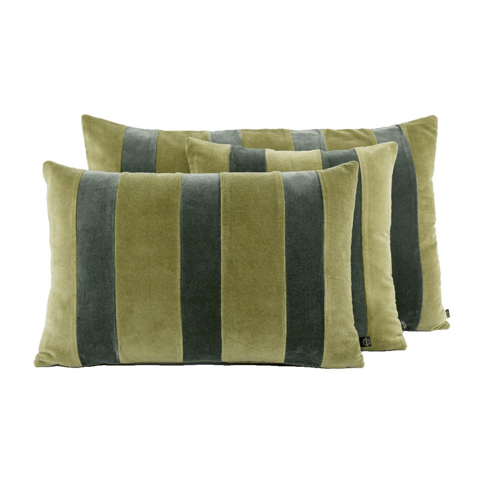 Housse de Coussin  Velours à Rayures RIO