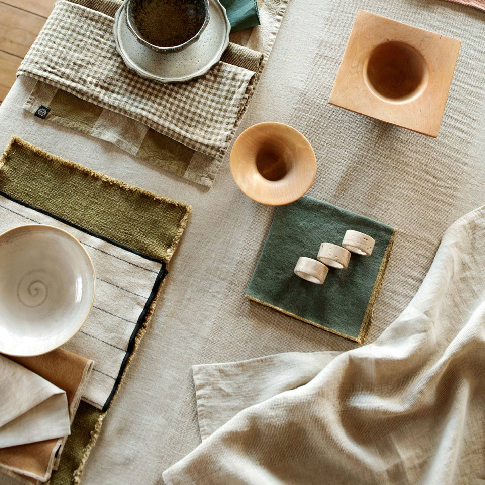Serviette de Table Nid d'Abeille 100% Lin PISE