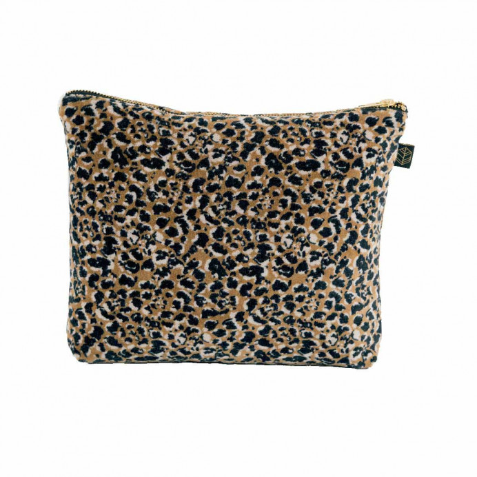 Trousse Velours Imprimé Léopard GAIRO