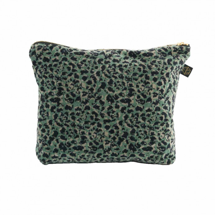 Trousse en Velours Imprimé Léopard GAIRO