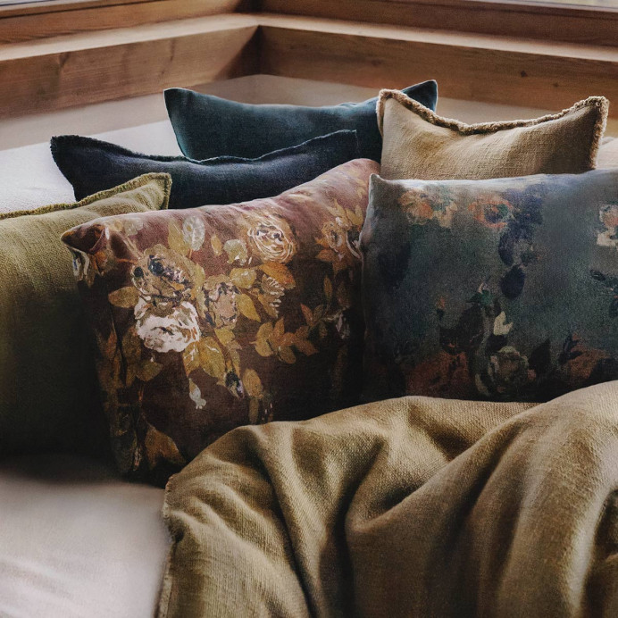 Housse de Coussin Imprimé Fleurs OSLO