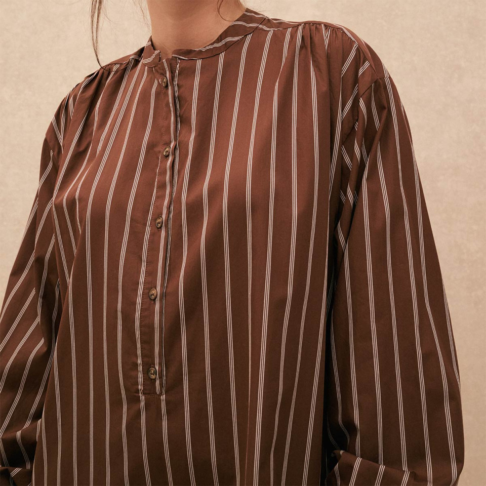 Robe Longue à Rayures Sonora brownie Hod Paris