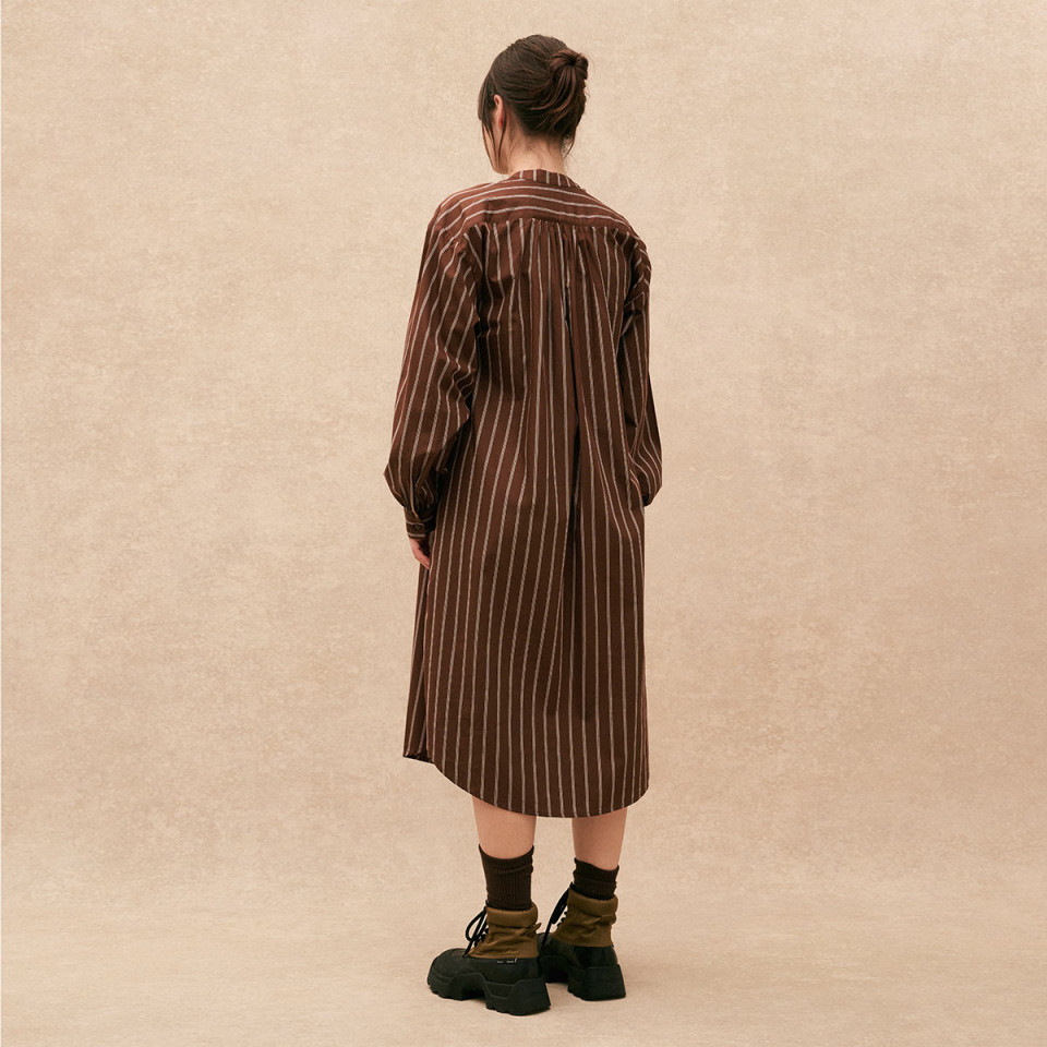 Robe Longue à Rayures Sonora brownie Hod Paris