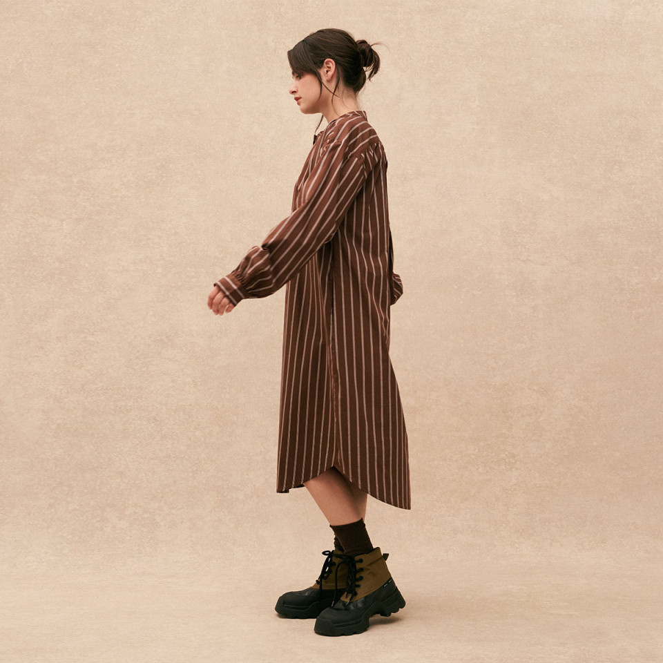 Robe Longue à Rayures Sonora brownie Hod Paris