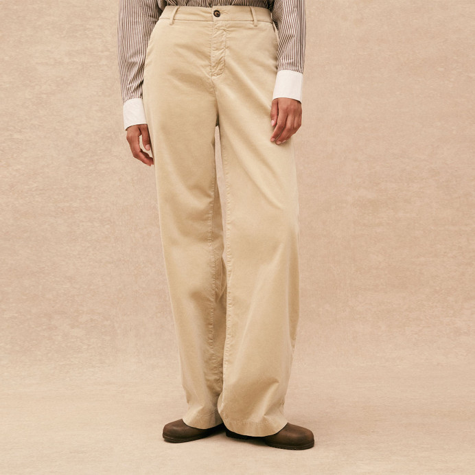 Pantalon Large Velours Lisse Pacifie