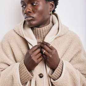 Veste à Capuche en Mouton Sherpa VISALIA COAT sable Hartford
