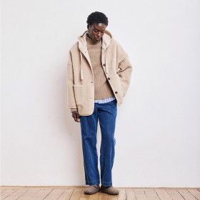 Veste à Capuche en Mouton Sherpa VISALIA COAT sable Hartford