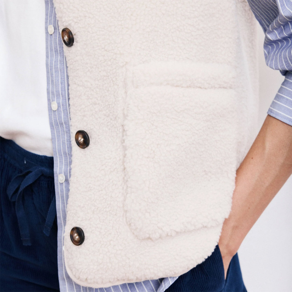 Veste Sans Manche en Mouton Sherpa VEON VEST naturel hartford