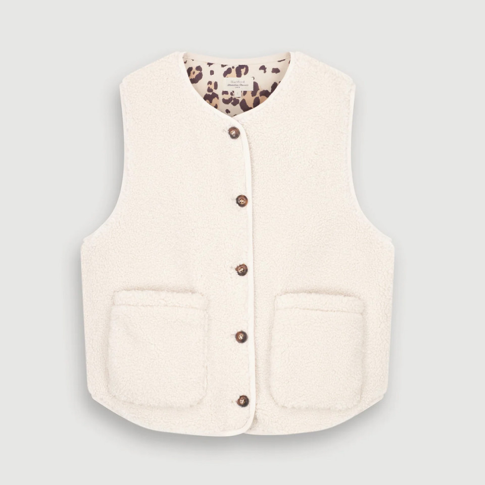 Veste Sans Manche en Mouton Sherpa VEON VEST naturel hartford