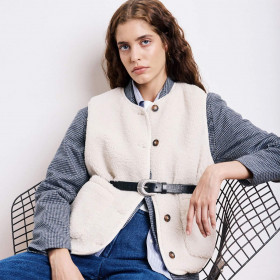 Veste Sans Manche en Mouton Sherpa VEON VEST naturel hartford