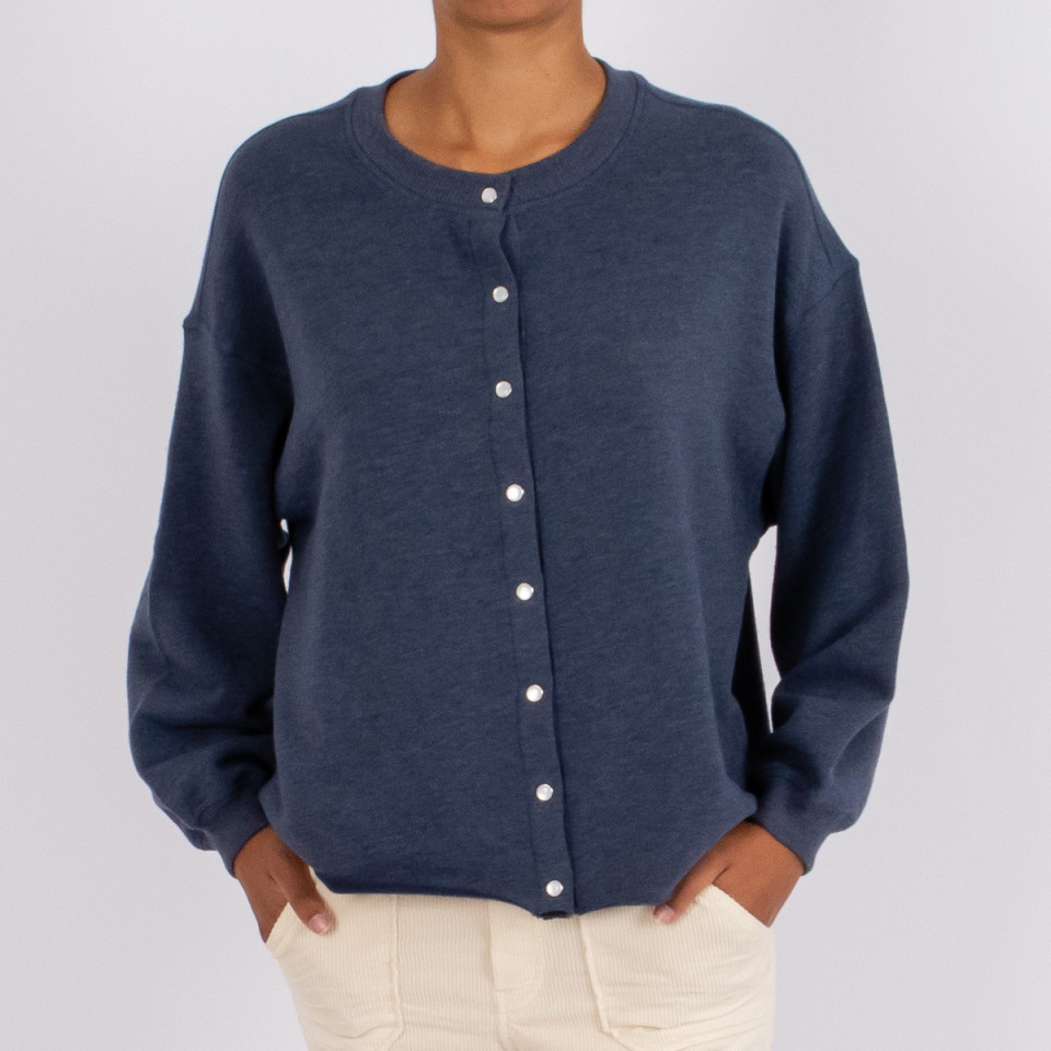 Gilet Coton Bord Franc Valentine Navy Hod Paris
