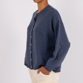 Gilet Coton Bord Franc Valentine Navy Hod Paris