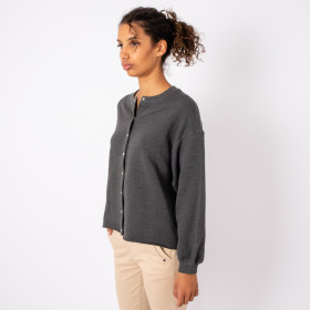 Gilet Coton Bord Franc Valentine Anthracite Hod Paris