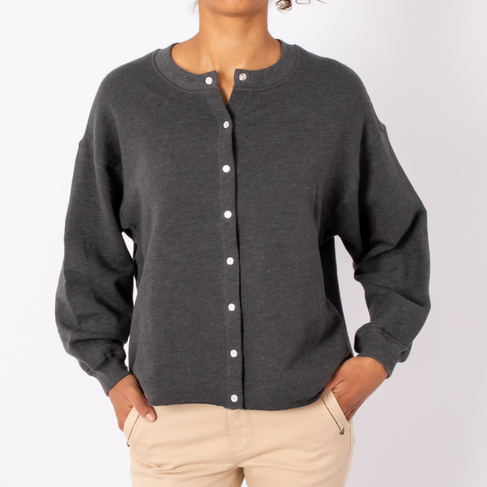 Gilet Coton Bord Franc Valentine Anthracite Hod Paris
