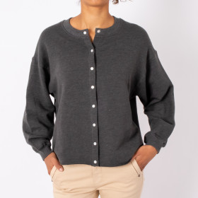 Gilet Coton Bord Franc Valentine Anthracite Hod Paris
