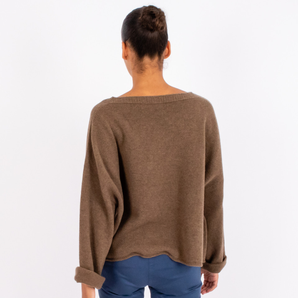 Pull en Laine Oversize Bord Franc Vanessa Army Hod Paris