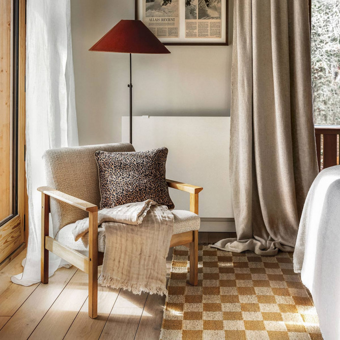 Rideau Uni Ruflette et Passe Tringle CALIFORNIA