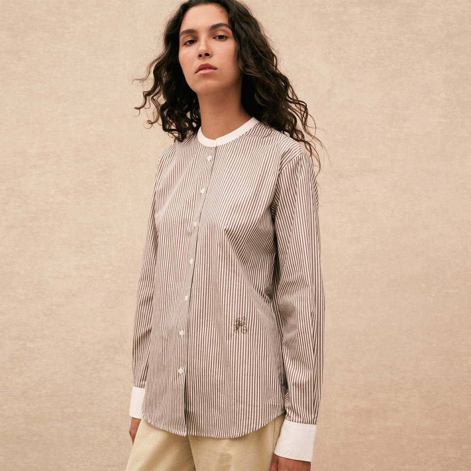 Chemise Col Rond Saskia - hod paris -  Nut